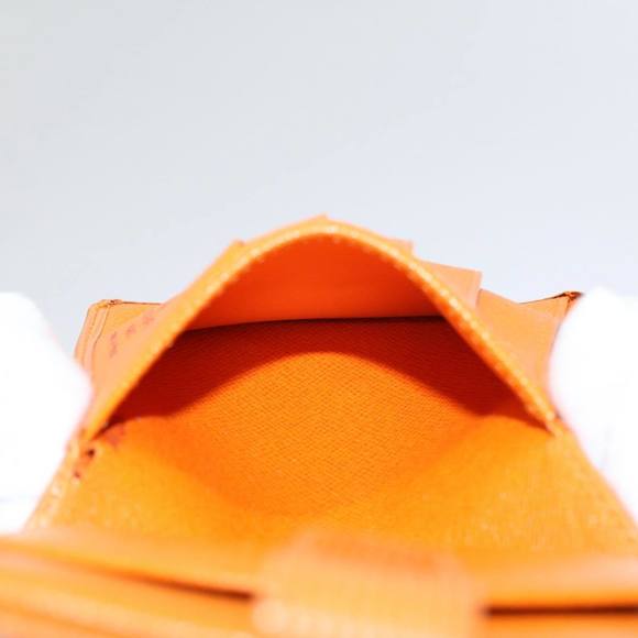 LOUIS VUITTON Epi Porte Billets Compact Bifold Wallet Mandarin M6355H Auth 58865 - Picture 9 of 16